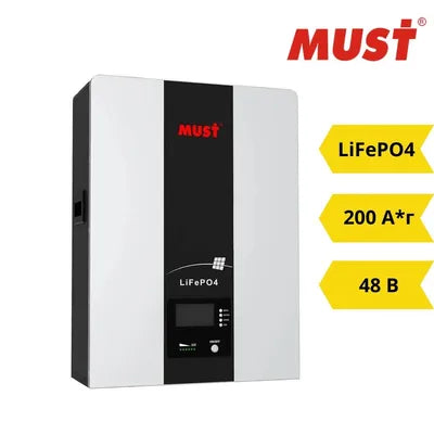Batterie LiFePO4 MUST 51.2V 200Ah 10.24kWh BMS