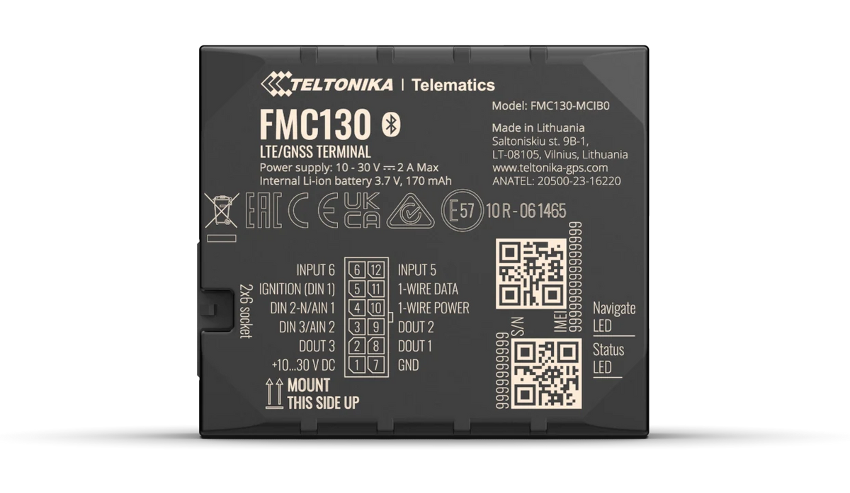 Teltonika FMC130, traceur GPS 4G LTE Cat 1 — photo constructeur