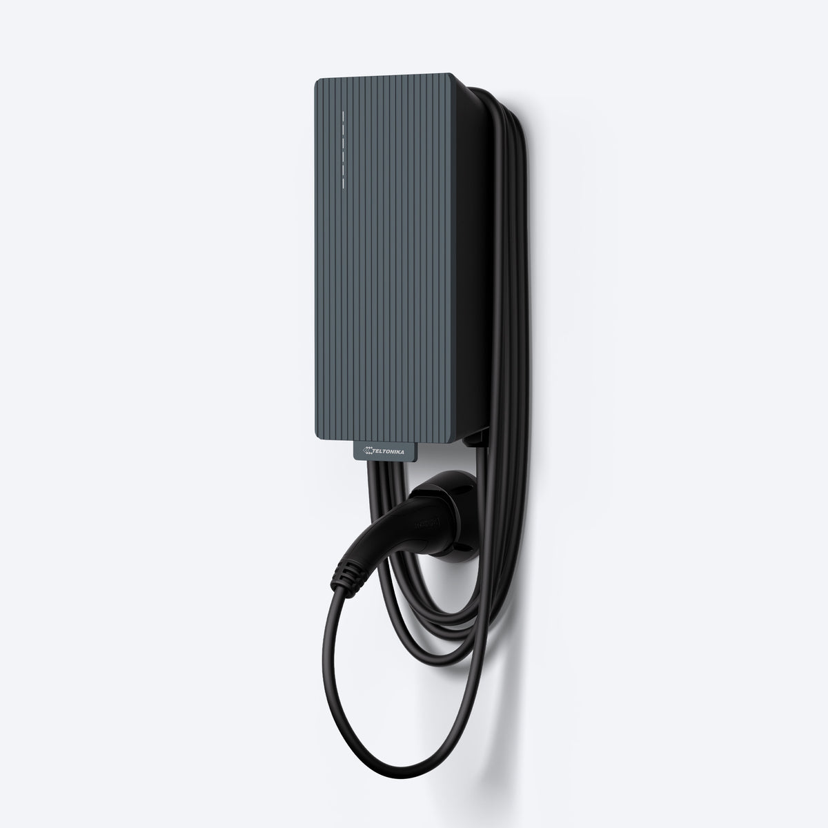 Borne de recharge Teltonika EVC 2 11 kW, câble Type 2 — rendu officiel Teltonika Energy