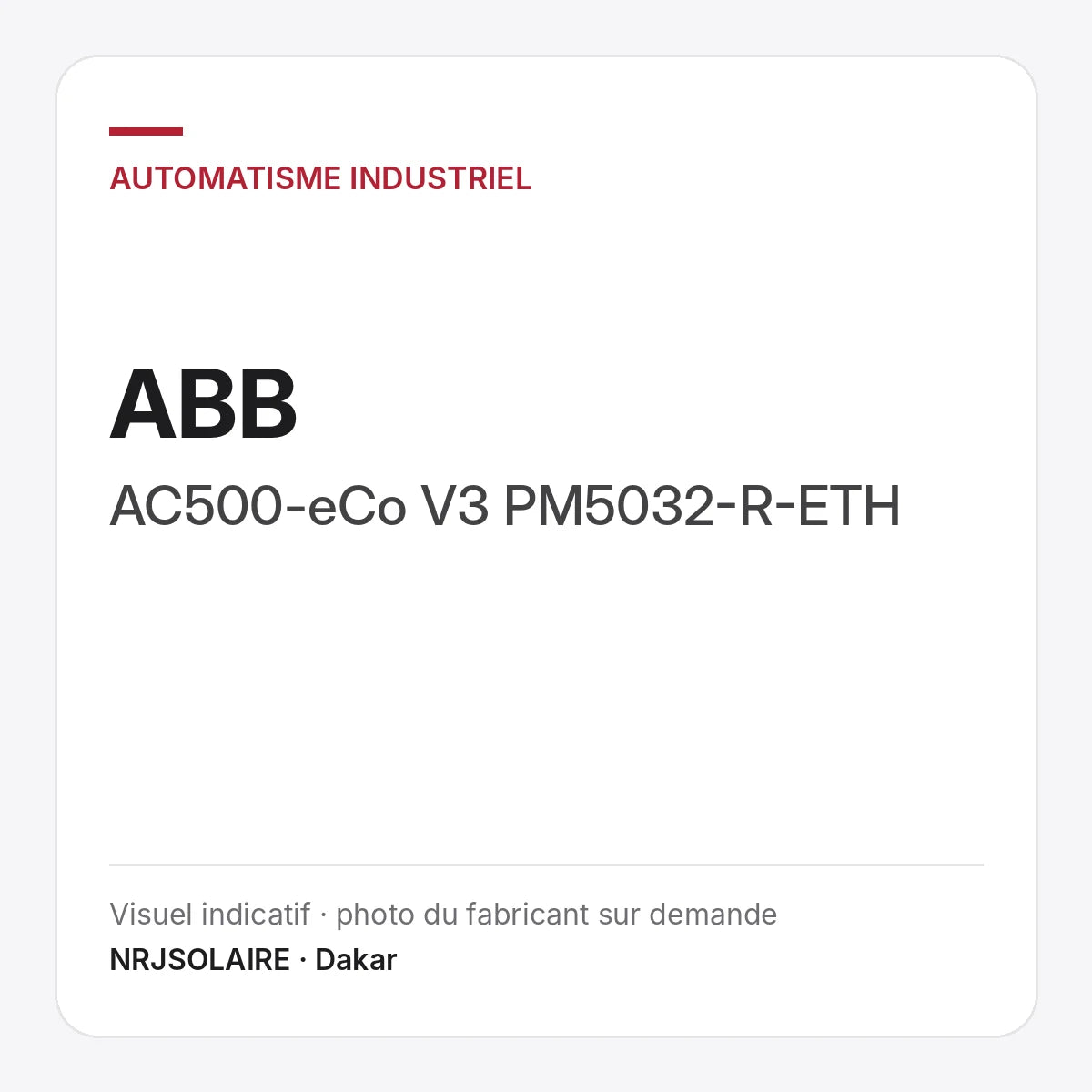 ABB AC500-eCo V3 PM5032-R-ETH — visuel indicatif NRJSOLAIRE