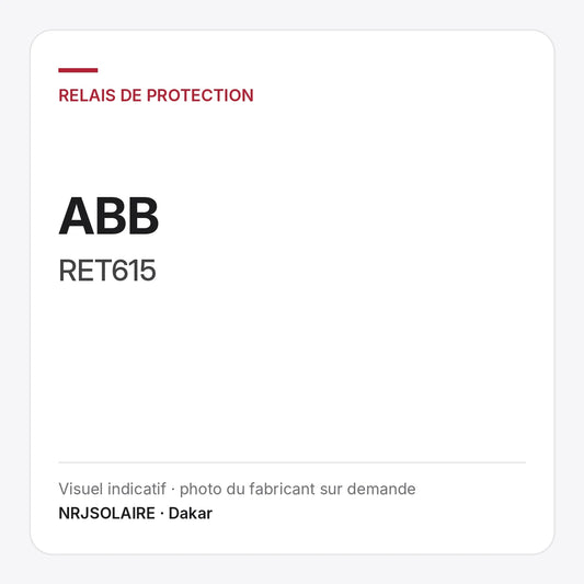 ABB RET615 — visuel indicatif NRJSOLAIRE