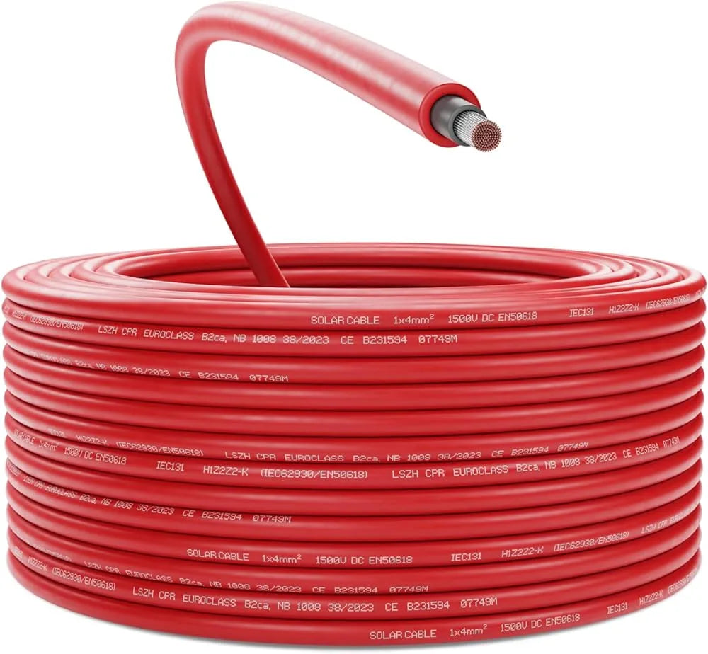 Câble DC Solaire 4mm² Rouge 100m