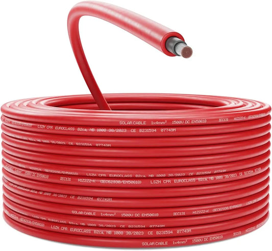 Câble DC Solaire 4mm² Rouge 100m
