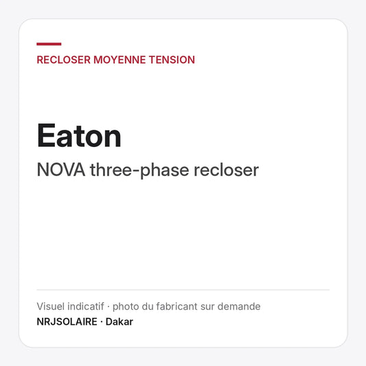 Eaton NOVA three-phase recloser — visuel indicatif NRJSOLAIRE