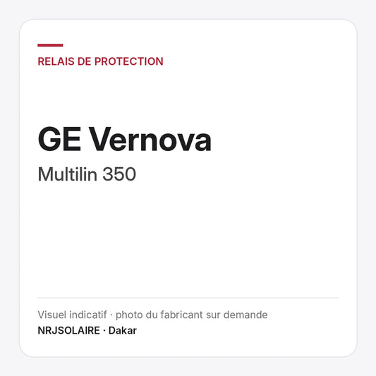 GE Vernova Multilin 350 — visuel indicatif NRJSOLAIRE