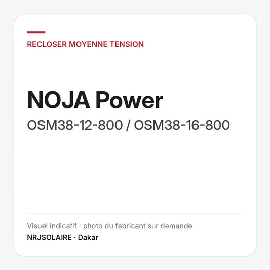 NOJA Power OSM38-12-800 / OSM38-16-800 — visuel indicatif NRJSOLAIRE