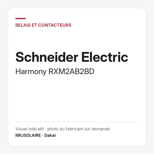 Schneider Electric Harmony RXM2AB2BD — visuel indicatif NRJSOLAIRE