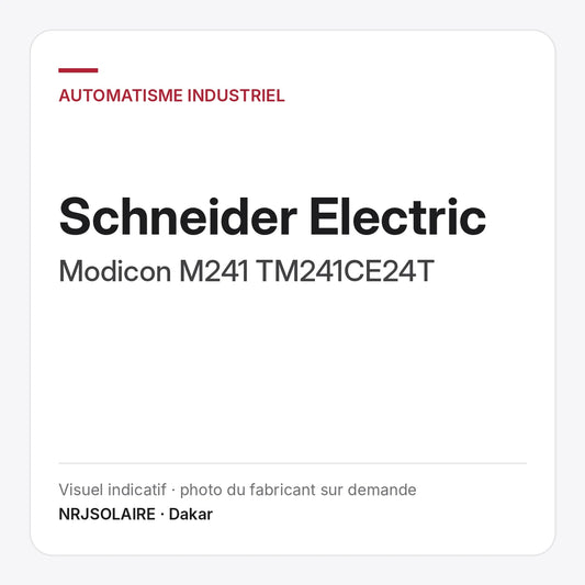 Schneider Electric Modicon M241 TM241CE24T — visuel indicatif NRJSOLAIRE