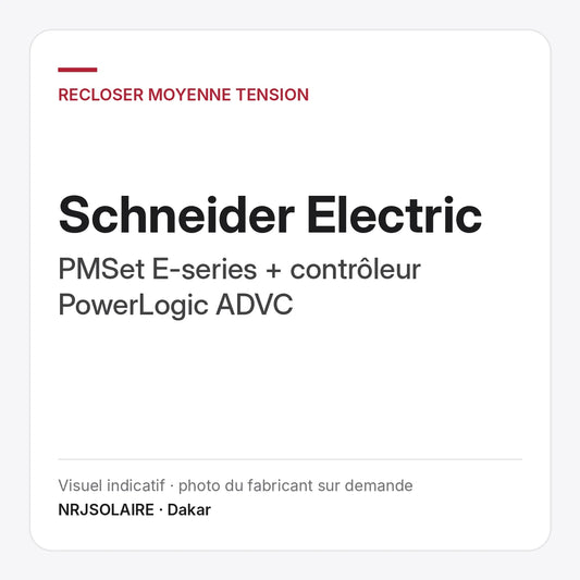 Schneider Electric PMSet E-series + contrôleur PowerLogic ADVC — visuel indicatif NRJSOLAIRE