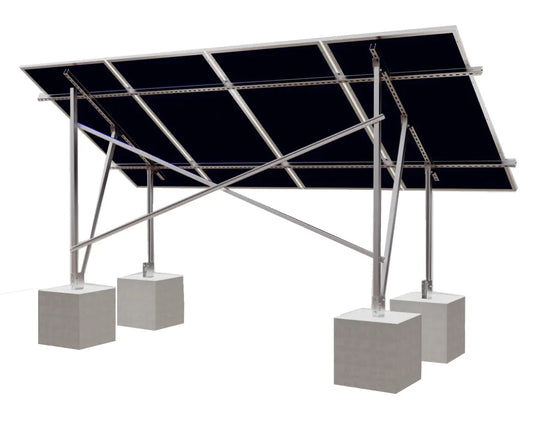 Structure Sol 4 Panneaux 30°