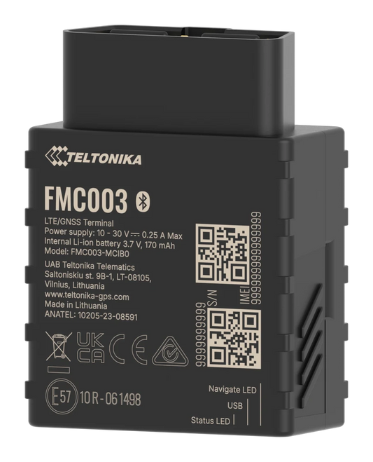 Teltonika FMC003, traceur OBDII 4G LTE Cat 1 — photo constructeur