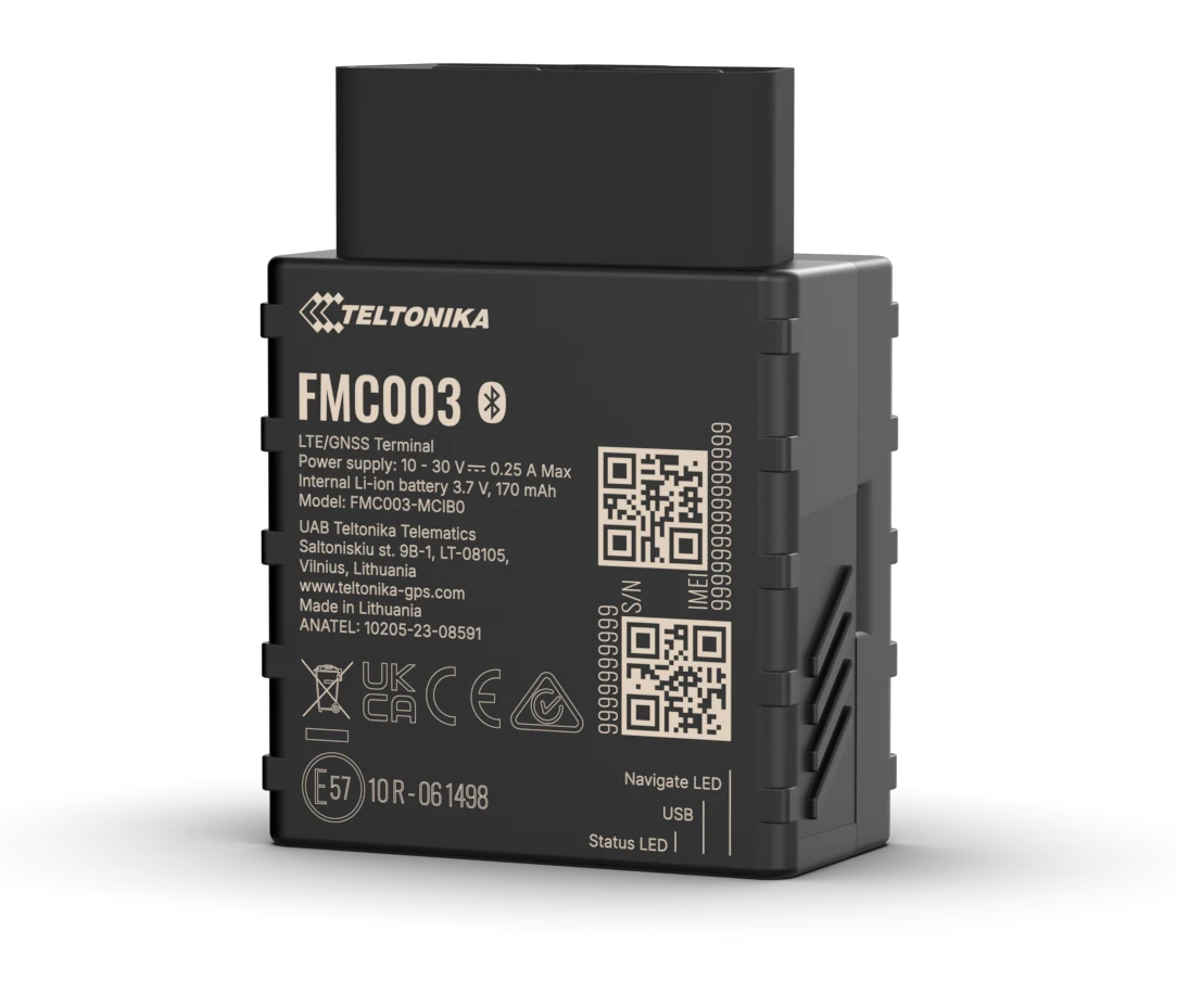 Teltonika FMC003, traceur OBDII 4G LTE Cat 1 — photo constructeur