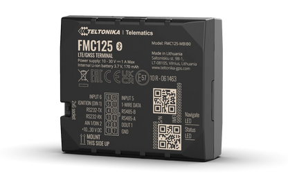 Teltonika FMC125, traceur GPS 4G LTE Cat 1 avec RS232/RS485 — photo constructeur