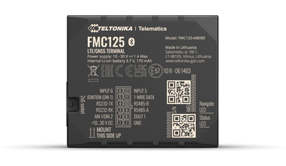Teltonika FMC125, traceur GPS 4G LTE Cat 1 avec RS232/RS485 — photo constructeur