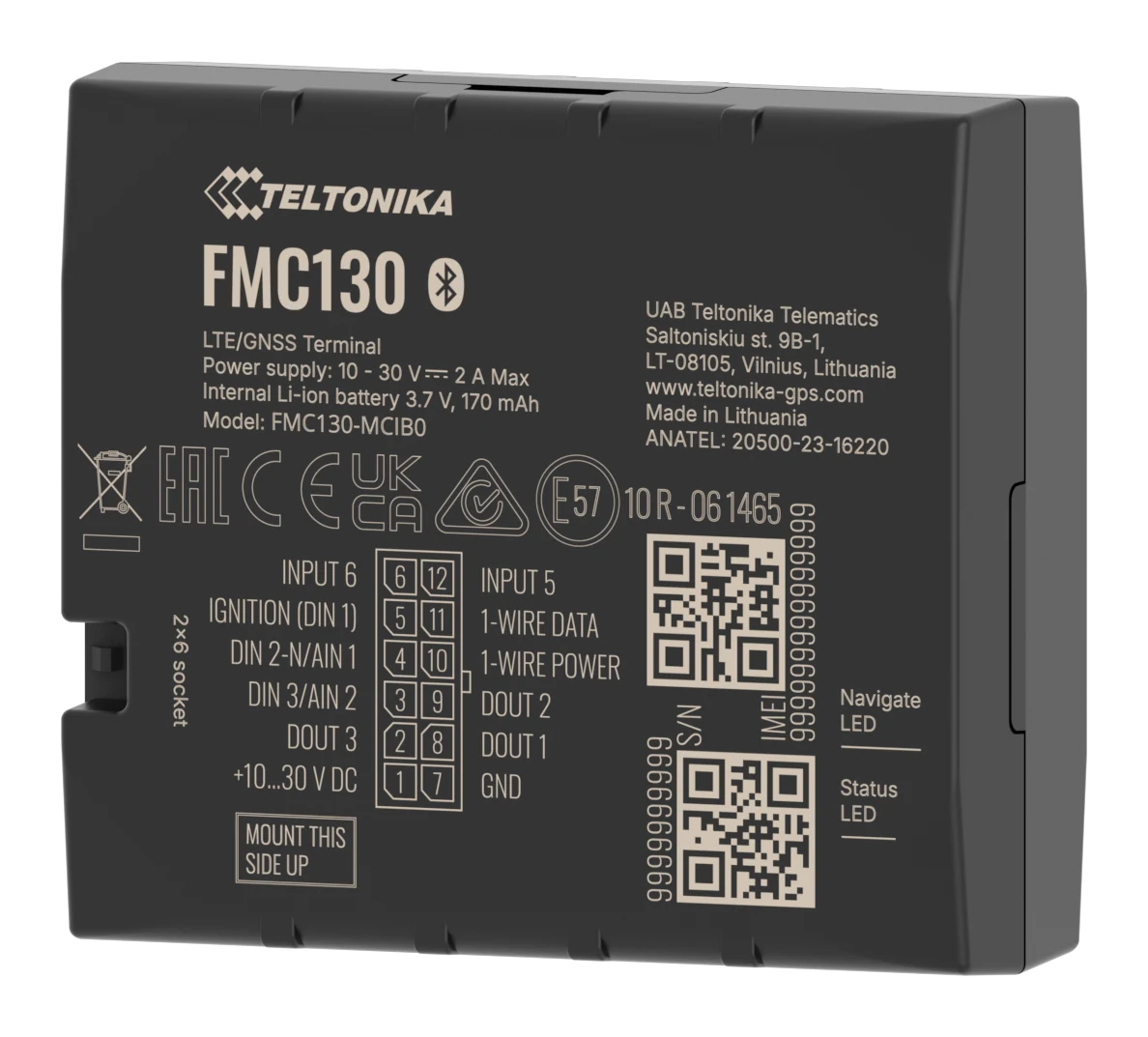 Teltonika FMC130, traceur GPS 4G LTE Cat 1 — photo constructeur