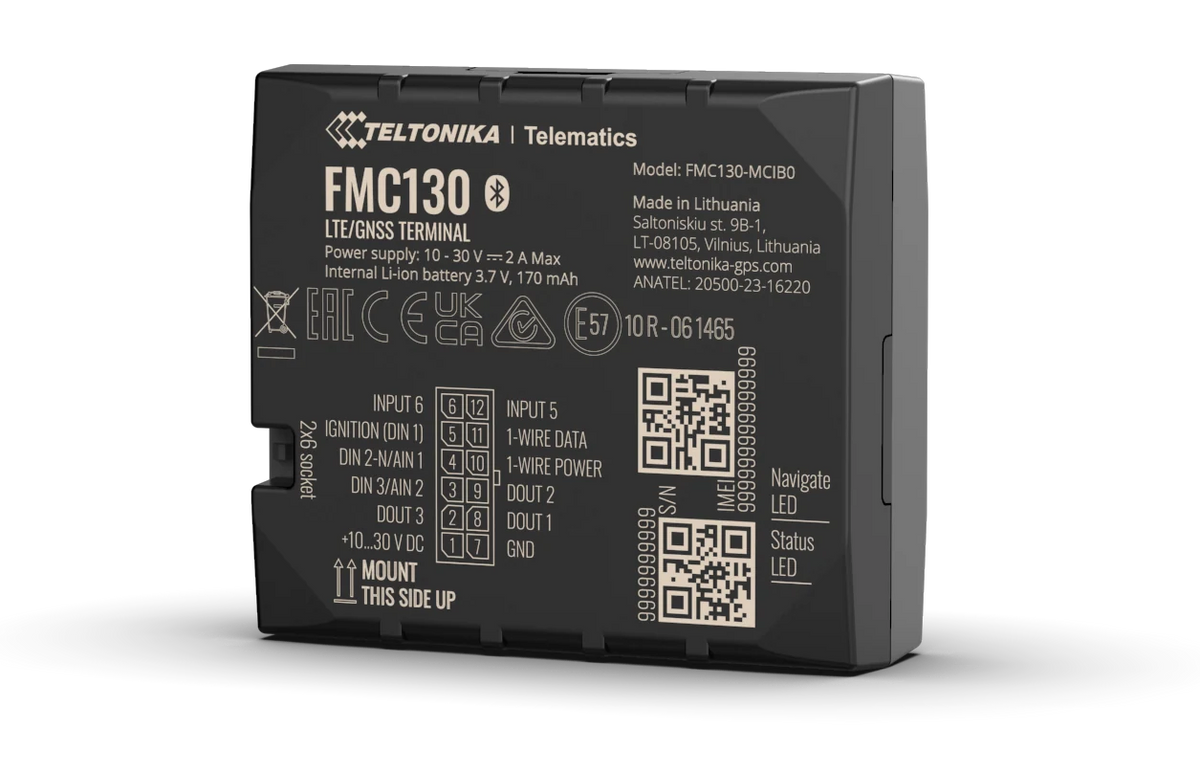 Teltonika FMC130, traceur GPS 4G LTE Cat 1 — photo constructeur