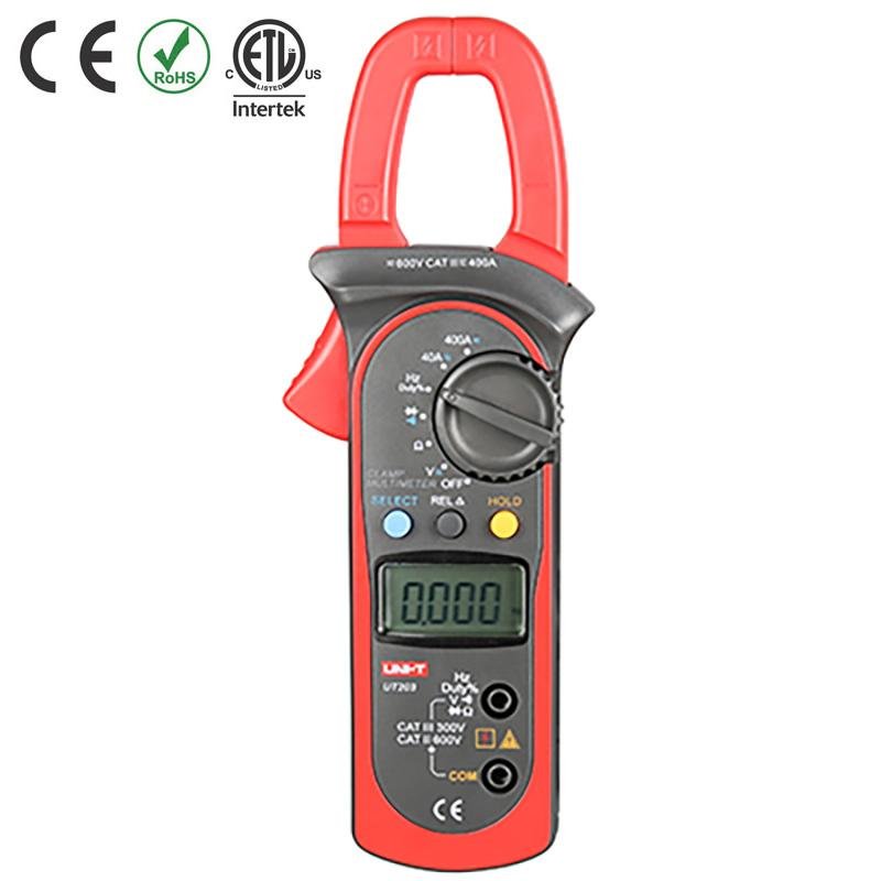 Multimetre Pince Amperemetrique - Digital Clamp Multimeter -UT203 - AC/DC 400A - NRJSOLAIRE